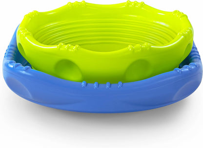 Simplay3 Two Sided Rock Around Wobble Disk and Climbing Dome for Toddlers and Kids - Rocking and Climbing - Indoor/Outdoor - Yellow/Green, Made in USA (1 Pack)