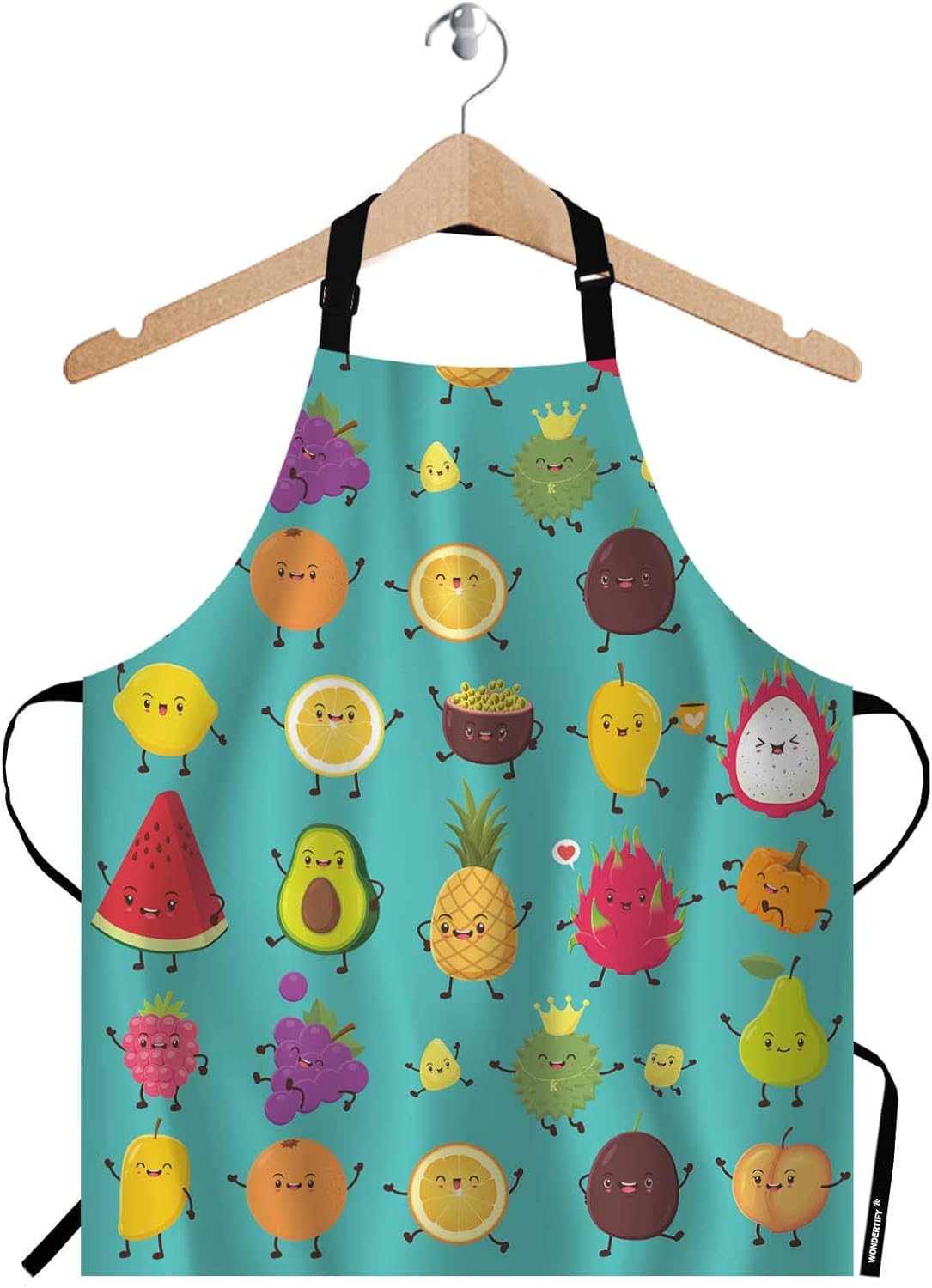 WONDERTIFY Science Education Sketch Apron,Laboratory Chemistry Book Equation Loupe Beaker Flask Glass Bib Apron with Adjustable Neck for Men Women,Suitable for Kitchen Cooking Chef Grill Bistro Apron