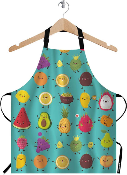 WONDERTIFY Science Education Sketch Apron,Laboratory Chemistry Book Equation Loupe Beaker Flask Glass Bib Apron with Adjustable Neck for Men Women,Suitable for Kitchen Cooking Chef Grill Bistro Apron