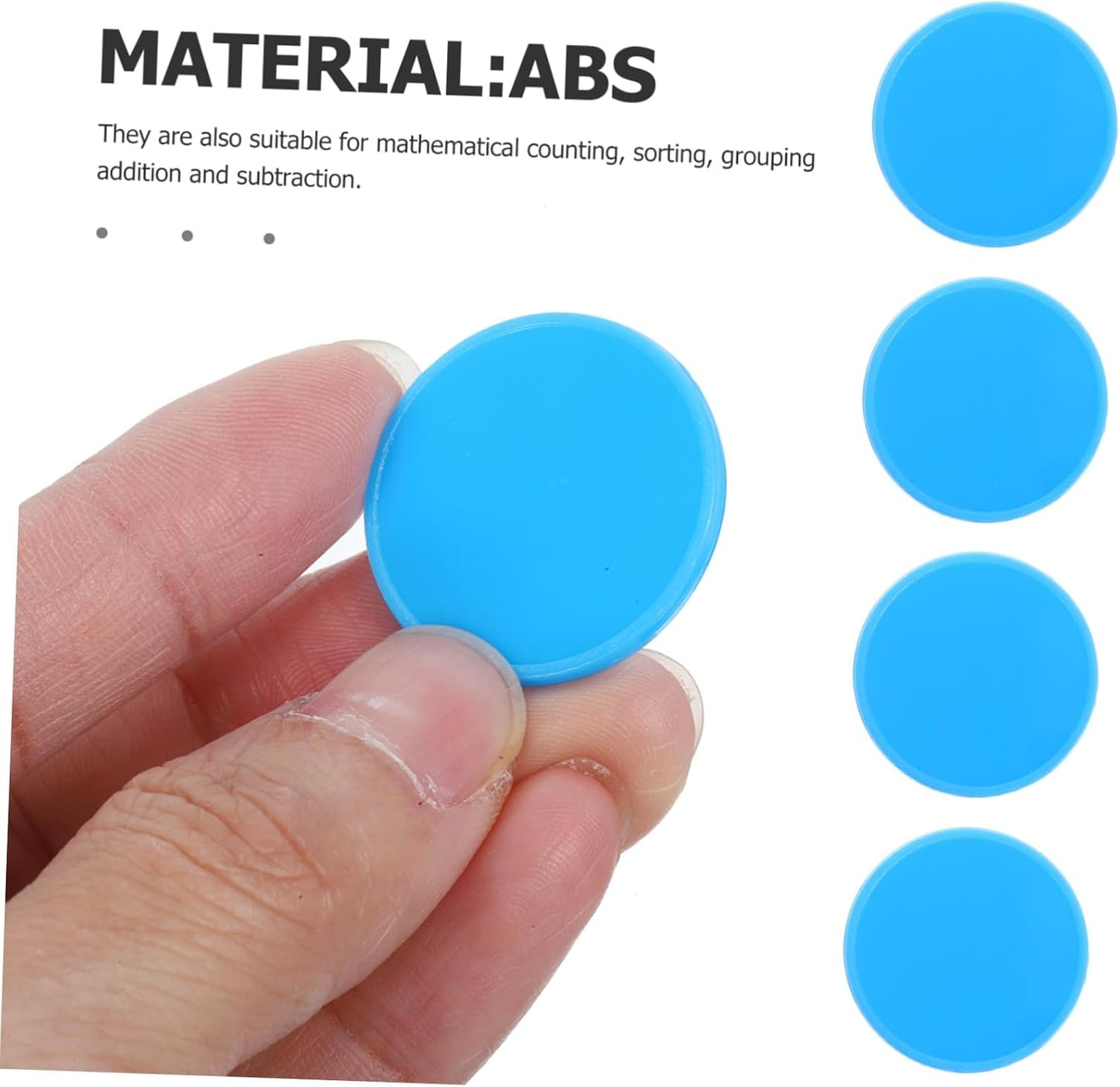100Pcs Plastic Learning Counters Small Round Counting Chips for Math Games Educational Sorting Grouping Disks for Home School Parties