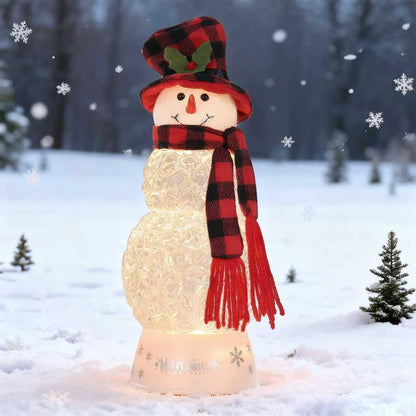 120mm Christmas Snow Globe Lamp - Snowman Globle Musical Holiday Decoration Xmas Tree & Snowman with Timer, USB Power, Festive Room Light, Best Gift for Christmas,New Year