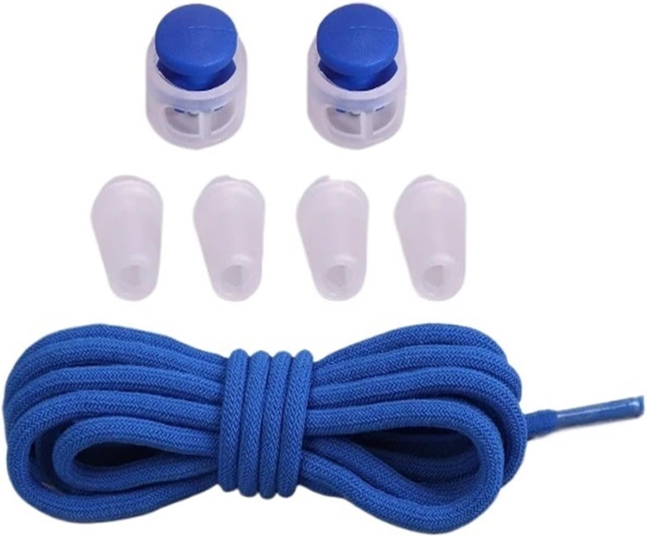 Lazy Bread Lace Buckle Elastic Shoelaces Round Locking No Tie Shoe Laces Kids Adult Rubber Sneakers Shoelace