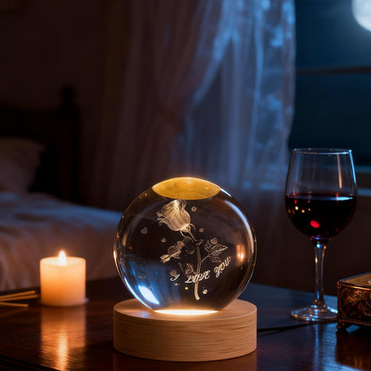 3D Solar System Crystal Ball, 2.4in Universe Gifts Decorative Quartz Glass Ball, Space Laser Engraved Model Astronomy Decor, Physics Display Sculpture Home Decor Crafts for Friends Mom Women Boys