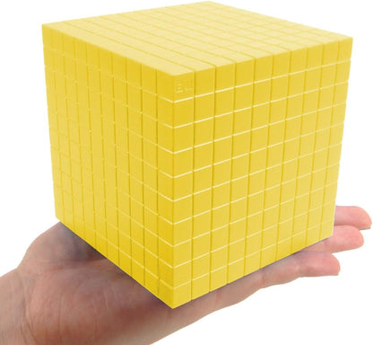 EAI Education Base Ten Intermediate Classroom Set: Yellow Plastic - Blocks Only
