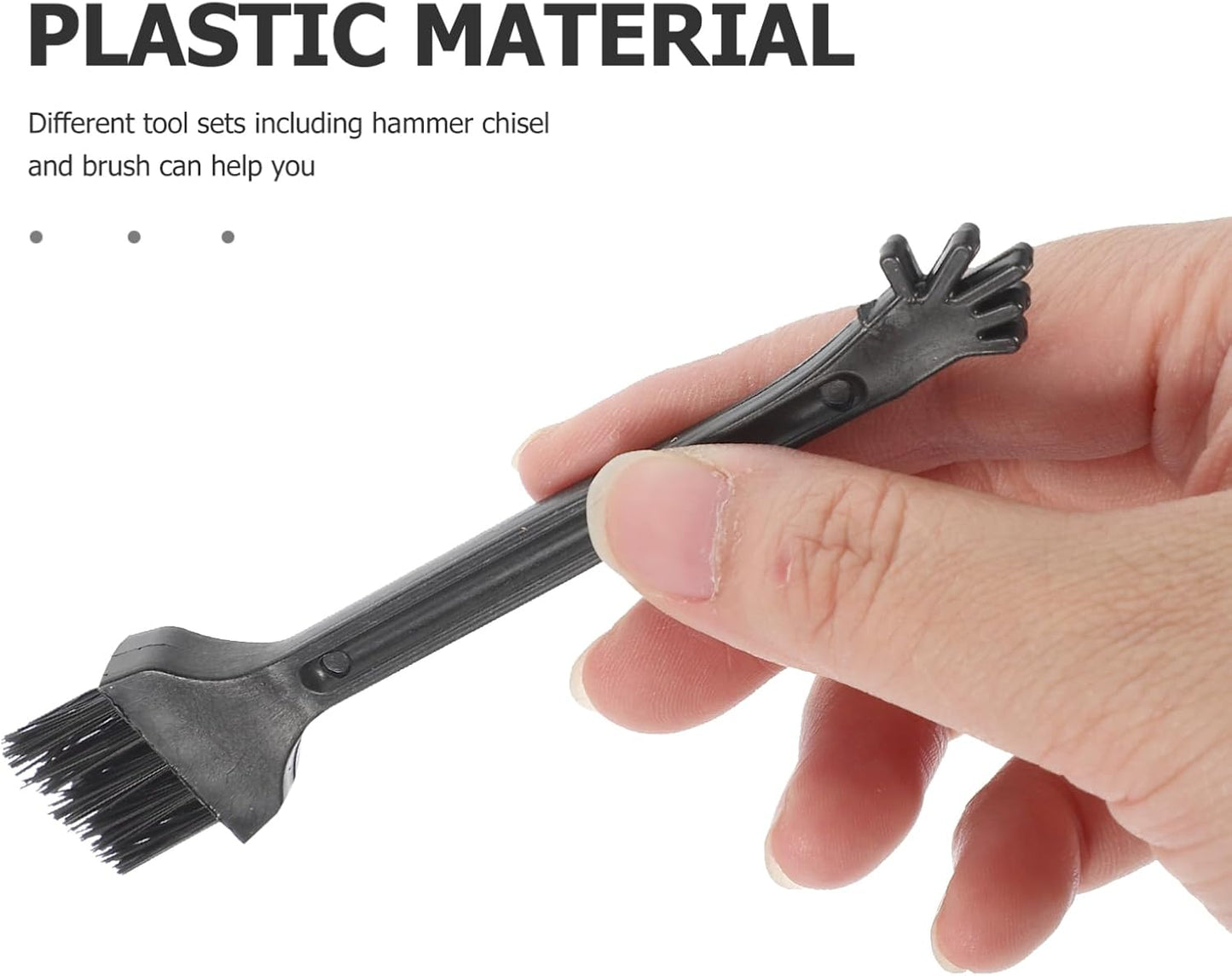 10 Sets Mini Dig Kit: Dinosaur Eggs Digging Hammer Chisel Brush Archaeological Science Excavation Tool Kit