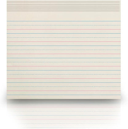 School Smart Zaner-Bloser Writing Paper, Handwriting Practice Lined Paper, Grade 2 to 3 Learning, 1/2 Inch Rule, 10-1/2 x 8 Inches, 500 Sheets