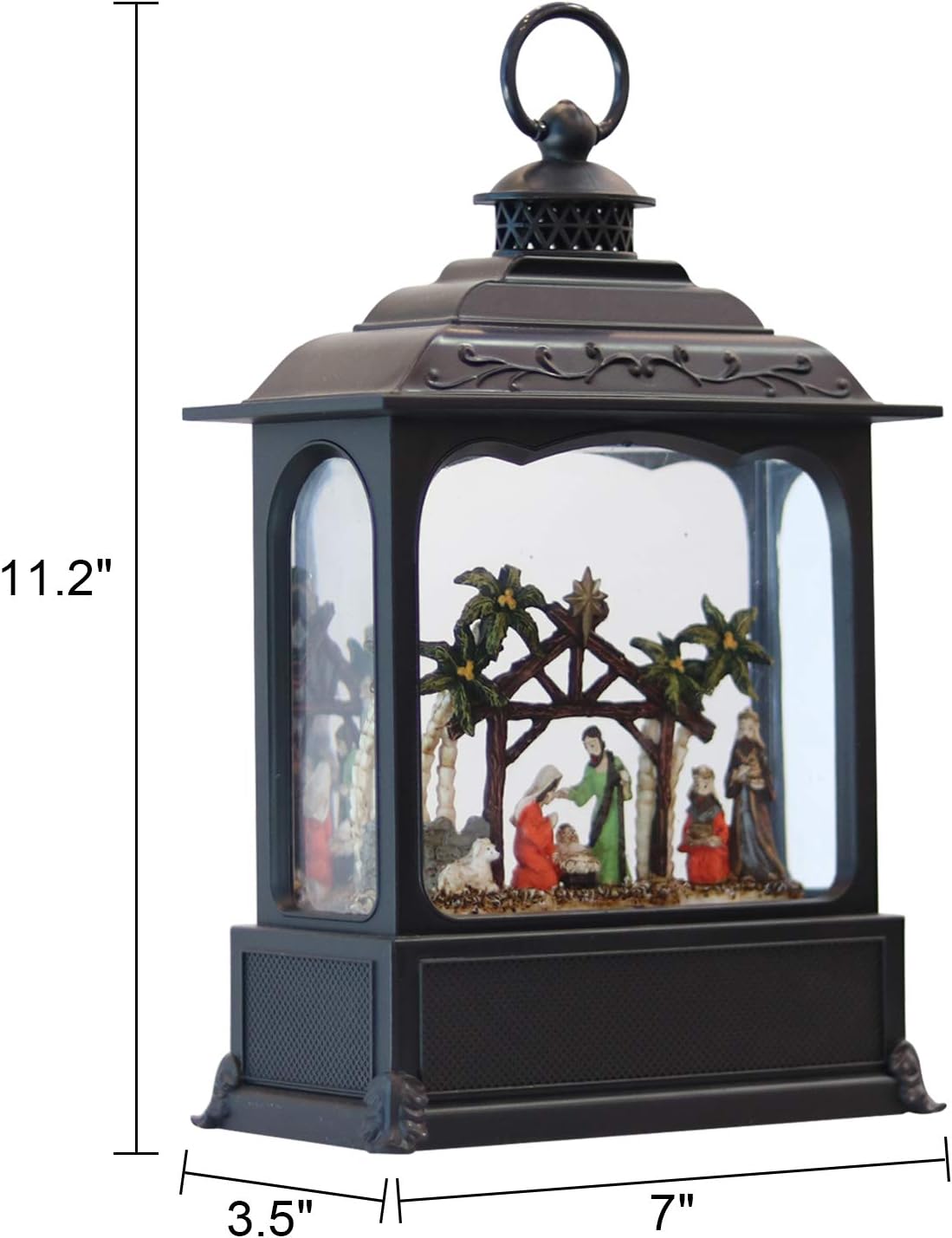 Eldnacele Musical Snow Globe Lantern with Timer, Lighted USB/Battery Operated Swirling Singing Water Glittering Lantern, Snow Globes for Adults and Kids Christmas Decoration- Santa
