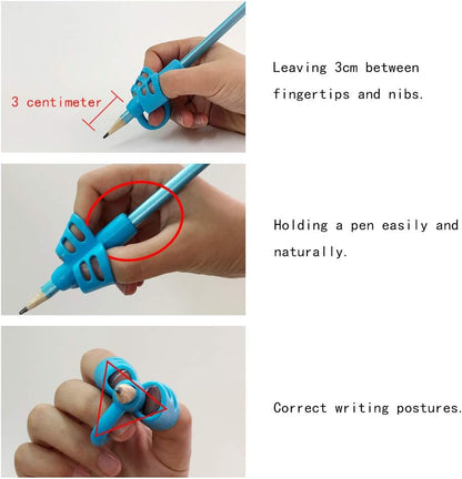 KOABBIT Pencil gripper kids/toddler handwriting aid tools for beginners,Pencil Holder for preschooler 2-4 Years learning to Write for Children's Training Pen Holding Posture Correction Tools(3 PACK)