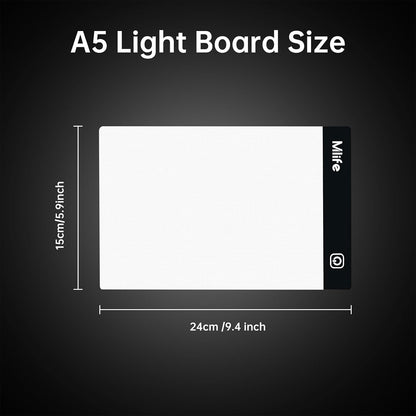 B4 LED Light Pad - Upgraded Diamond Art Light Box Dimmable Tracing Light Board, Sketching, Animation, Drawing Light Box with 4 Fasten Clips