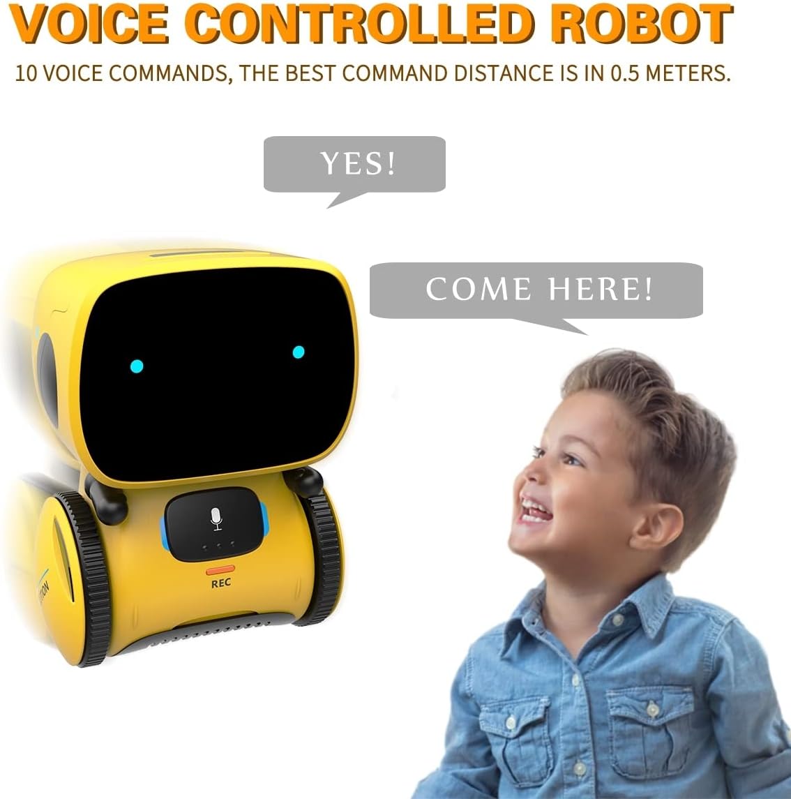 98K Kids Robot Toys for Girls and Boys, Touch and Voice Control Robots Interactive Smart Talking Robots Intelligent Partner and Teacher with Singing, Dancing, STEM Toy Gifts for Kid Age 3 and Up