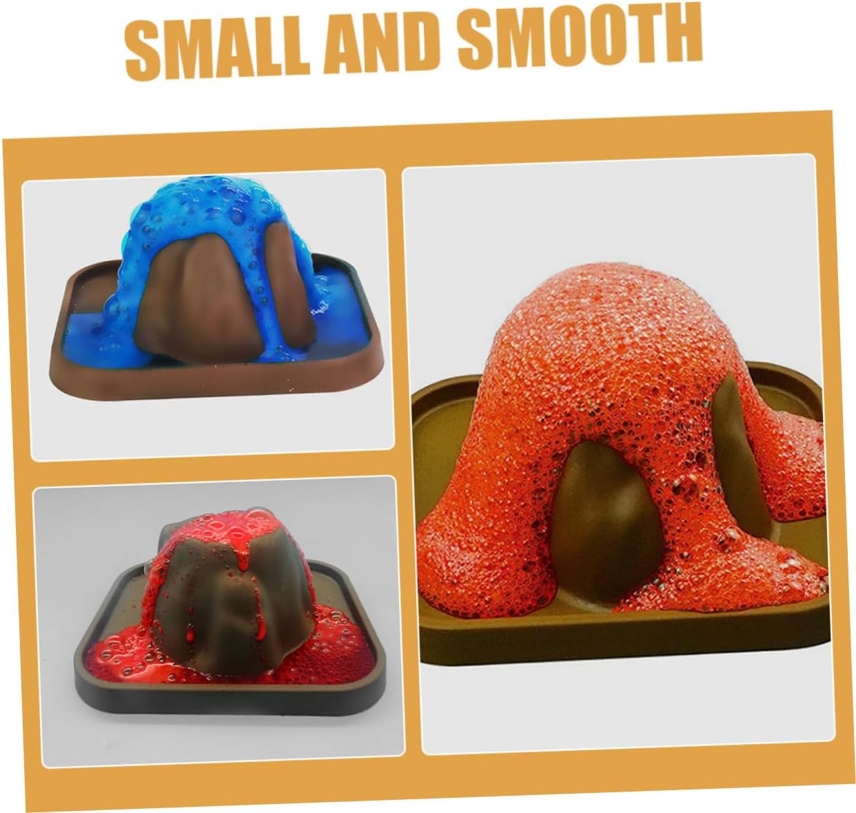6Pcs Educational Volcano Models DIY Science Craft Kit with Realistic Eruption Base Compact Volcano Mold for Experiment and Manual Dexterity Development