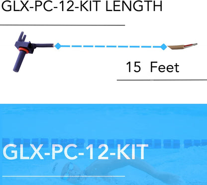 GLX-PC-12-KIT Pool Temperature Sensor Thermistor with 15 Feet Cable Water/Air/Solar Temperature Sensor Kit for Hayward Salt Chlorination Systems