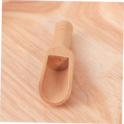 Ciieeo 9pcs Mini Wooden Scoops Salt Seasoning Spoons for Flour Rice Natural Utensils Kitchen Tool