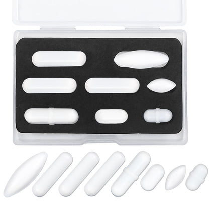 Magnetic Stir Bars with Magnetic Retriever Set, Lab Mixed Size PTFE Magnetic Stirrer Mixer Stir Bars PTFE Stiring Rod, 8x35mm, 8x30mm, 8x28mm, 7x30mm Magnetism for Laboratory Home DIY Project