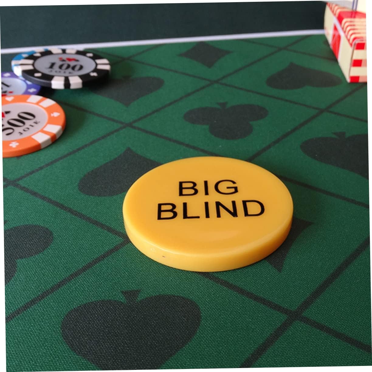SAFIGLE 4 Sets Big and Small Blind Banker Code Texas Holdem Game Chips Bingo Game Tokens Bingo Game Supplies