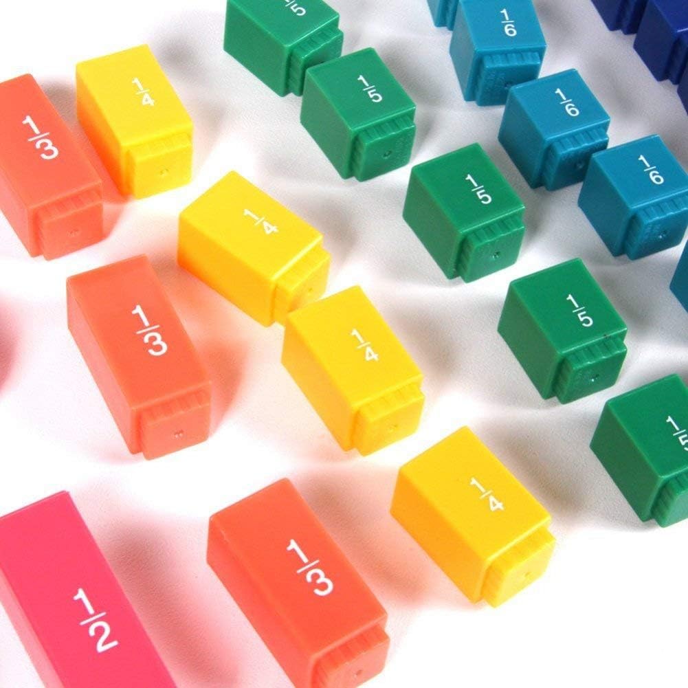 hand2mind Plastic Rainbow Fraction Circles, Circle Manipulatives, Fraction Tools for Kids, Math School Supplies, Montessori Math Materials, Classroom Math Manipulatives 4th Grade (15 Sets of 51)