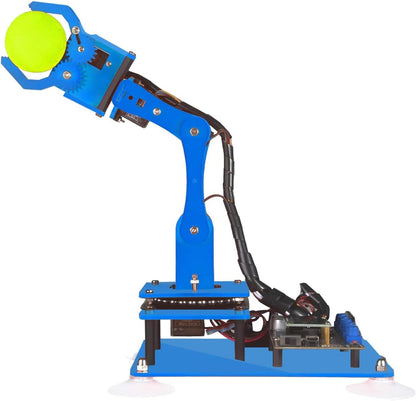 Adeept 5DOF Robotic Arm Kit Compatible with Arduino IDE, Programmable DIY Coding STEM Educational 5 Axis Build Robot Arm, Robot Starter Kit with OLED Display Processing Code and Tutorials - Black