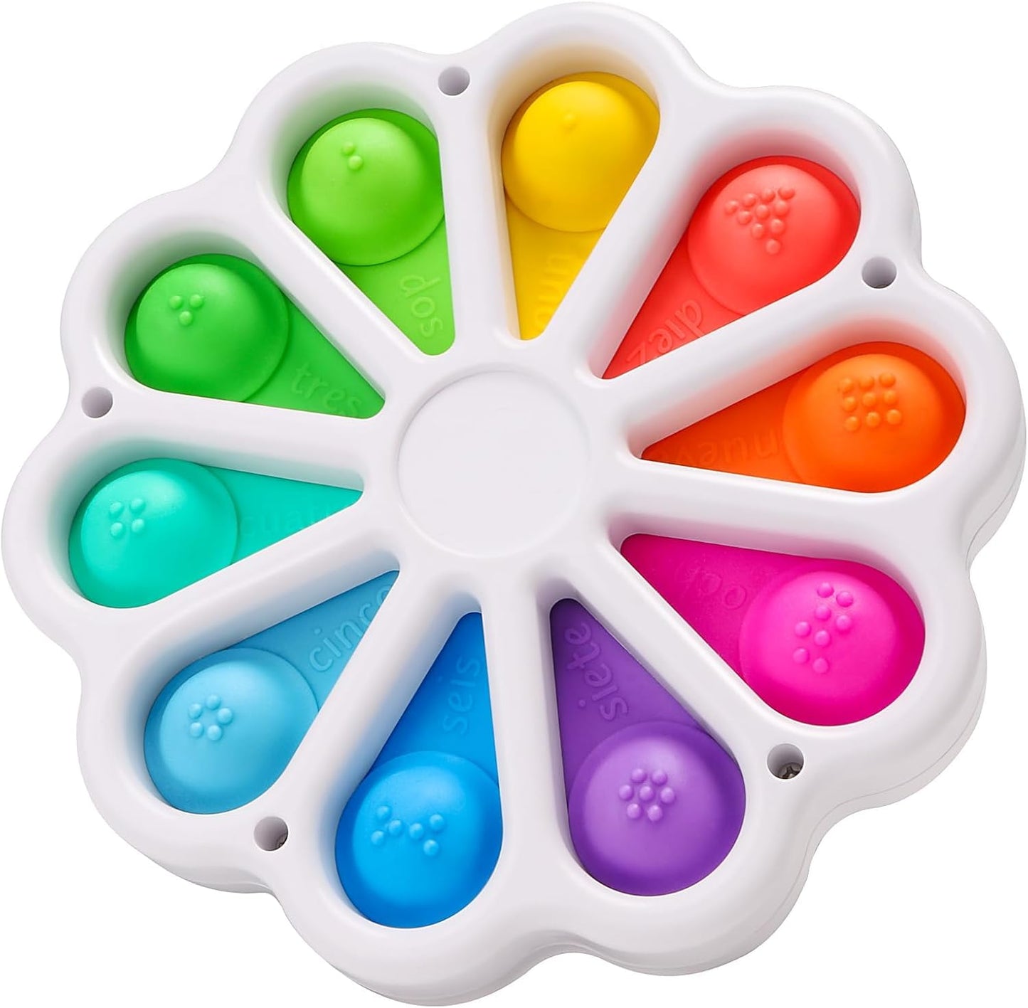 Pop Fidget Sensory Toys for Toddlers 1-3, Montessori Toys for 1 2 3 Year Old, Toddlers Push and Popping Bubbles Digits Number Learning Sensory Preschool Toy