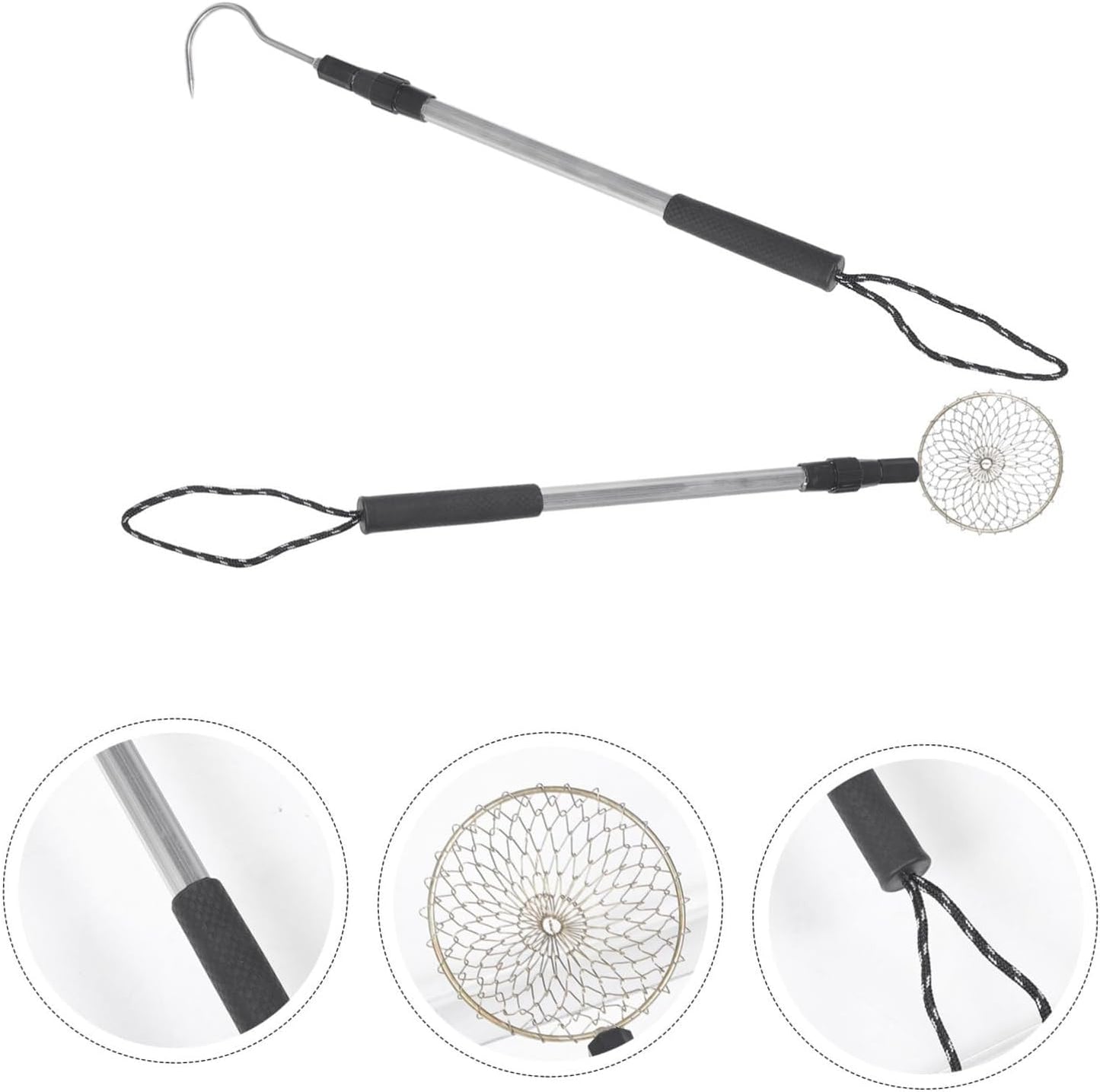 ORFOFE Reusable Beach Sand Sifter Kit with Detachable Aluminum Scoop and Hook Lightweight Sand Shovel for Shell Collecting Rock Hunting and Treasure Digging Outdoors