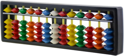 13 Digits Rods with Colorful Beads Plastic Abacus Arithmetic Soroban Kid's Calculating Tool
