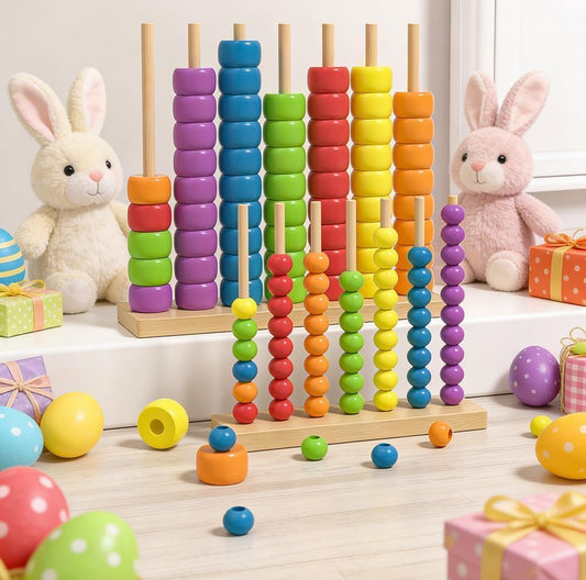 Fast-Paced Rainbow Ring Stacking Puzzle Game,2026 New Upgrade Wooden Color Match Challenge Game for Family Fun and Strategy Lovers, Color Matching Stacking Puzzle Game. (A01)