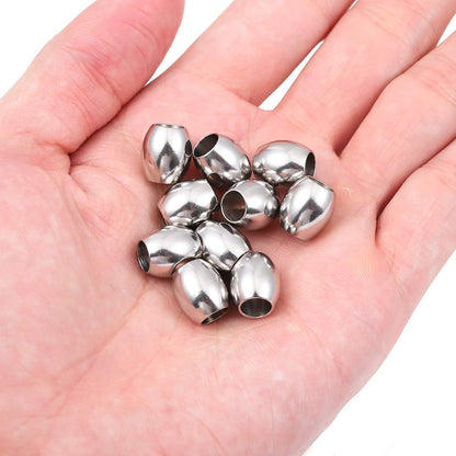 BEADIA Stainless Steel Spacer Beads 3x2.5mm Round Loose Charm Caps Beads for DIY Jewelry Making 100pcs with 1mm Hole