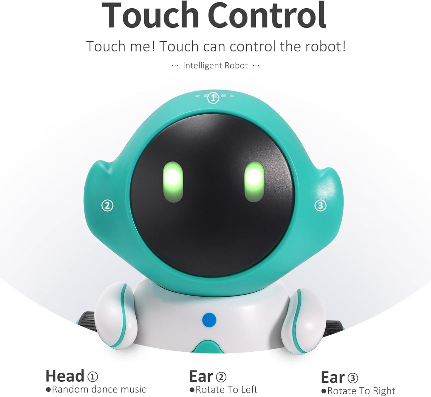 GILOBABY Interactive Robot for Kids Ages 3-8 – Rechargeable with Voice Control & Playback Mode – Educational Toy that Sings, Dances and Touch Control (Blue)