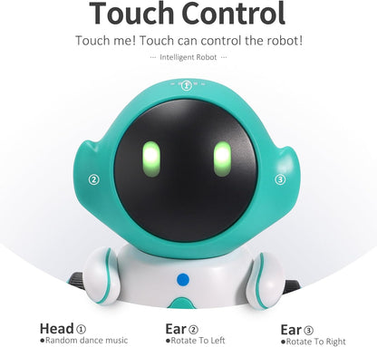 GILOBABY Interactive Robot for Kids Ages 3-8 – Rechargeable with Voice Control & Playback Mode – Educational Toy that Sings, Dances and Touch Control (Blue)