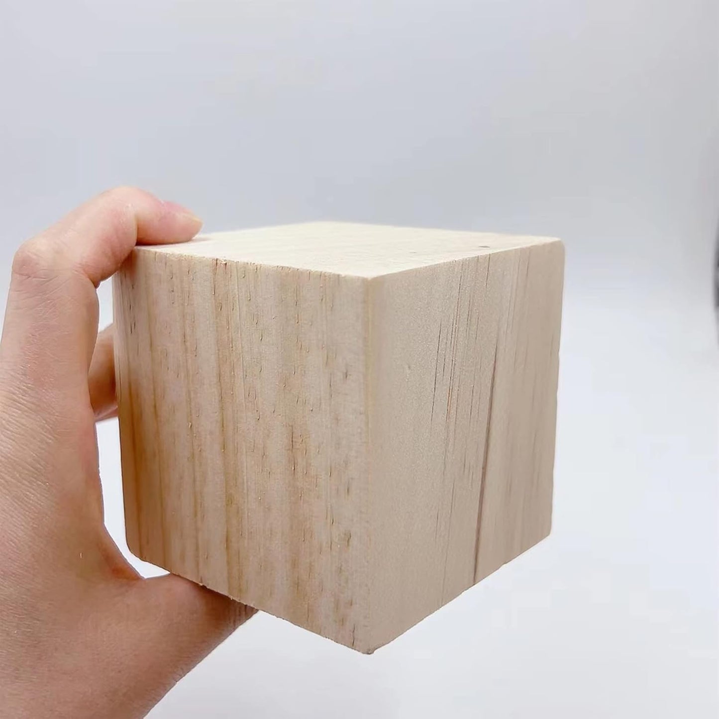 Wood Blocks for Crafts, Unfinished Wood Cubes, 2 Inch Natural Wooden Blocks, Pack of 8 Wood Square Blocks, Wooden Cubes for Arts and Crafts and DIY Projects