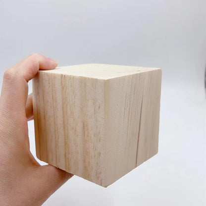 Wood Blocks for Crafts, Unfinished Wood Cubes, 2 Inch Natural Wooden Blocks, Pack of 8 Wood Square Blocks, Wooden Cubes for Arts and Crafts and DIY Projects