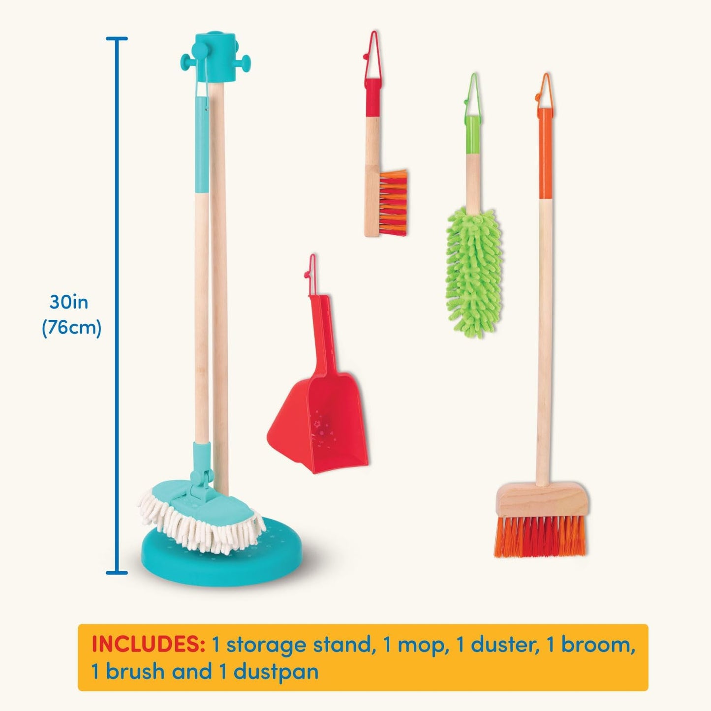 Battat – Play Circle – House Cleaning Set for Kids – Toy Vacuum – Hand Vacuum for Toddlers – Pretend Play – 3+ Years