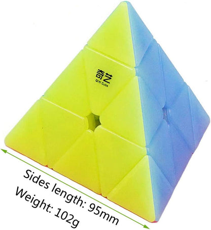 TANCH Qiyi Warrior W 3x3x3 Jelly Speed Cube Stickerless Transparent Magic Cube Puzzle Toy Colorful