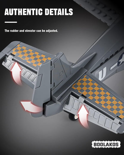 P-51 Mustang Fighter Bomber Building Blocks Sets, Military WW2 Airplane Building Toy, Collectible WW2 Army Model for Adults (258PCS)