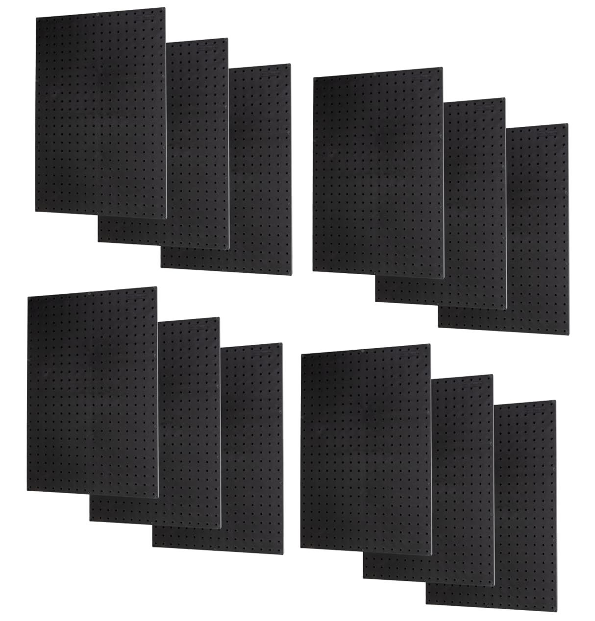 WallPeg Made in USA Pegboard Panels Garage Organization - Wall Storage Kit (PB-2 B) (2) ea - 24" x 16" Peg Board Tool Organizer Panel Set - Garage Organizer Kit