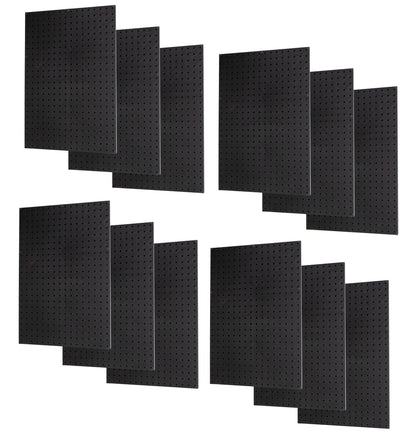 WallPeg Made in USA Pegboard Panels Garage Organization - Wall Storage Kit (PB-2 B) (2) ea - 24" x 16" Peg Board Tool Organizer Panel Set - Garage Organizer Kit