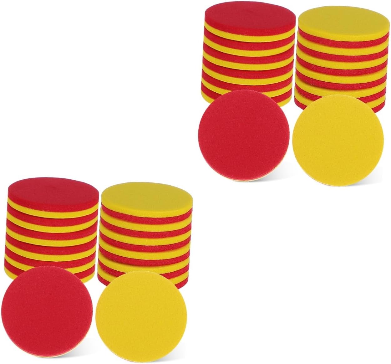 BESPORTBLE 2sets Discs Math Learning Counters Math Addition Math Counters Counting Blocks for Counting Blocks for Math Tokens Color Counting Chips 100pcs*2
