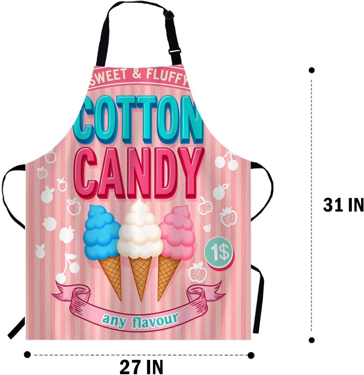 WONDERTIFY Science Education Sketch Apron,Laboratory Chemistry Book Equation Loupe Beaker Flask Glass Bib Apron with Adjustable Neck for Men Women,Suitable for Kitchen Cooking Chef Grill Bistro Apron