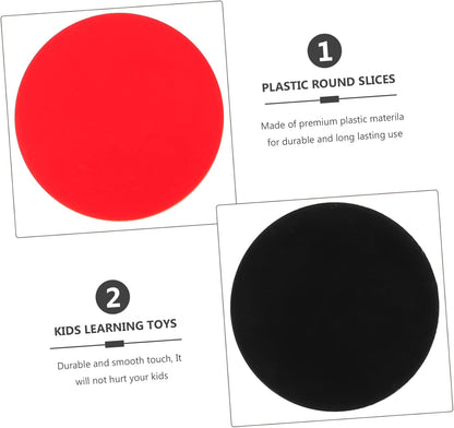 Abaodam 100Pcs Two-Color Counting Chips for Boys and Girls Educational Plastic Round Sheets for Math Learning and Early Education for Classroom Games and Home Use