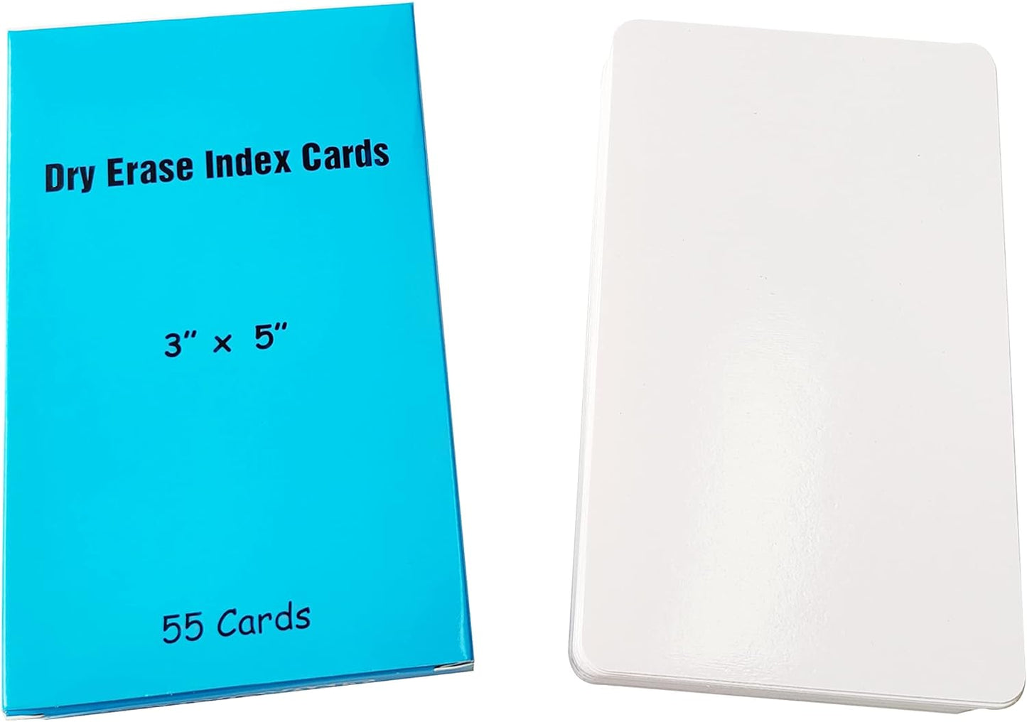IMAGAME Dry Erase Index Cards, 3” x 5”, 55pcs Laminated Cards, Both Sides Blank, Reusable Dry Erase Note Cards for School, Office, Home, to Do Lists, Multipurpose Index Card Sheets