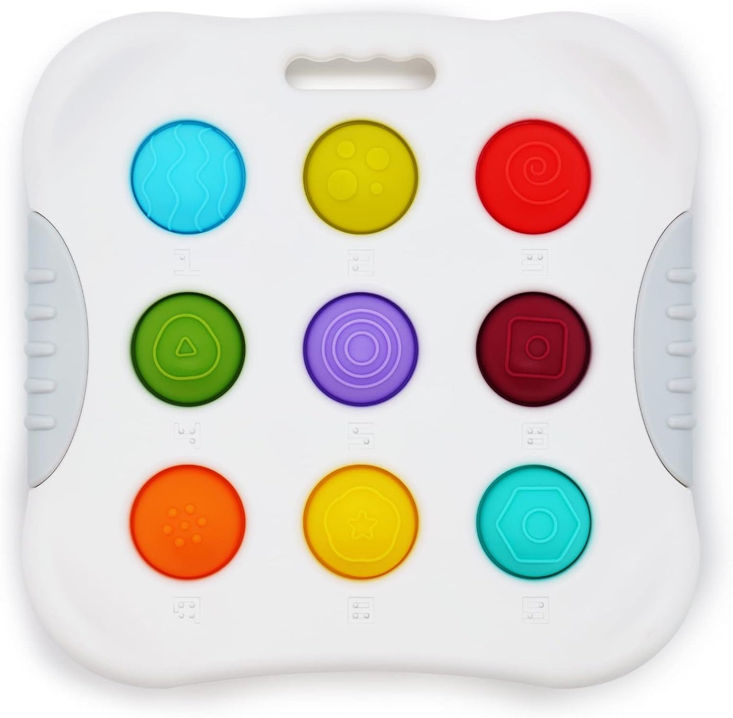 LiKee Fidget Popper Sensory Baby Toys for 10+ Months, Christmas Stocking Stuffers Push and Popping Busy Board, Montessori Toys for 1+ Years Old, Airplane Car Travel Toy for Toddlers 1-3 Stress Relief