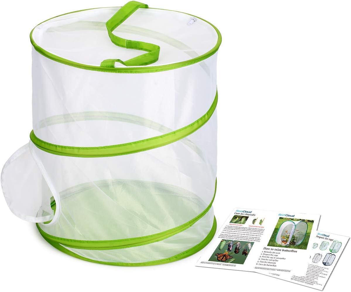 Insect and Butterfly Habitat Cage Terrarium Pop-up 12" x 14" Tall