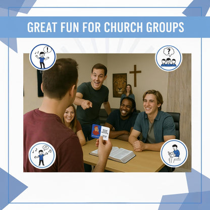 Bible Trivia Charades Game, Scripture Showdown for Families, Teens, Adults, 200 Challenge Cards, Faith Based Party Activity, Christian Game Night, Youth Group Icebreaker, Bible Study, Christian Gifts