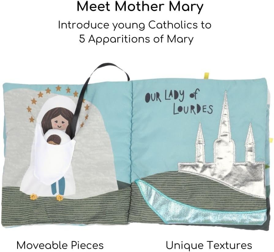 Rosary Quiet Book for Babies and Toddlers - Explore The Mysteries of The Rosary Through Play - Interactive Faith-Based Sensory Learning - Ideal for Family Prayer and Baptism Gifts