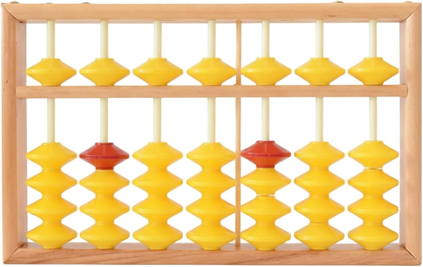 Wooden Abacus for Kids Math 7 Rods, Classroom Abaco with Non-Slip Beads & Hanging Rope, Large for Elementary School