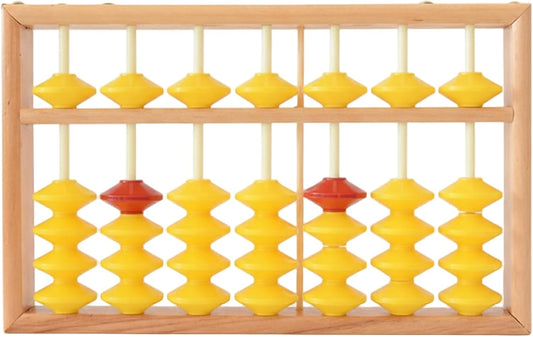 Wooden Abacus for Kids Math 7 Rods, Classroom Abaco with Non-Slip Beads & Hanging Rope, Large for Elementary School