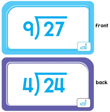 School Zone Division 0-12 Flash Cards: 56 Cards, 3rd Grade, 4th Grade, Math Equations, Elementary Math, Division Practice, Dividends, Numbers 0-12, Ages 9+
