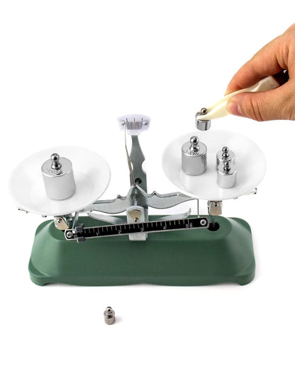 QWORK Balance Scale, 200g / 0.2g, Mini Laboratory Triple Beam Balance Beam Scale for Teaching Tool