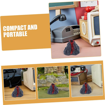 16pcs Miniature Erupting Volcano Model Realistic Plastic Volcano for Science Experiments and Educational Demonstrations for Tabletop Displays and Micro Landscapes