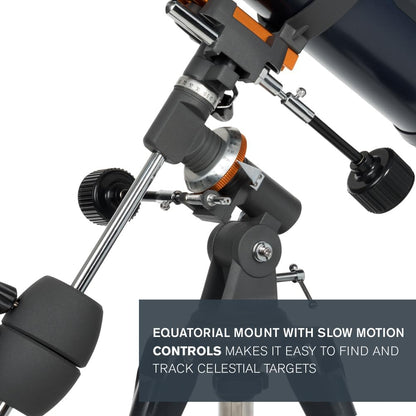 Celestron – AstroMaster 70AZ Telescope – Refractor Telescope – Fully-Coated Glass Optics – Adjustable-Height Tripod – Bonus Astronomy Software Package