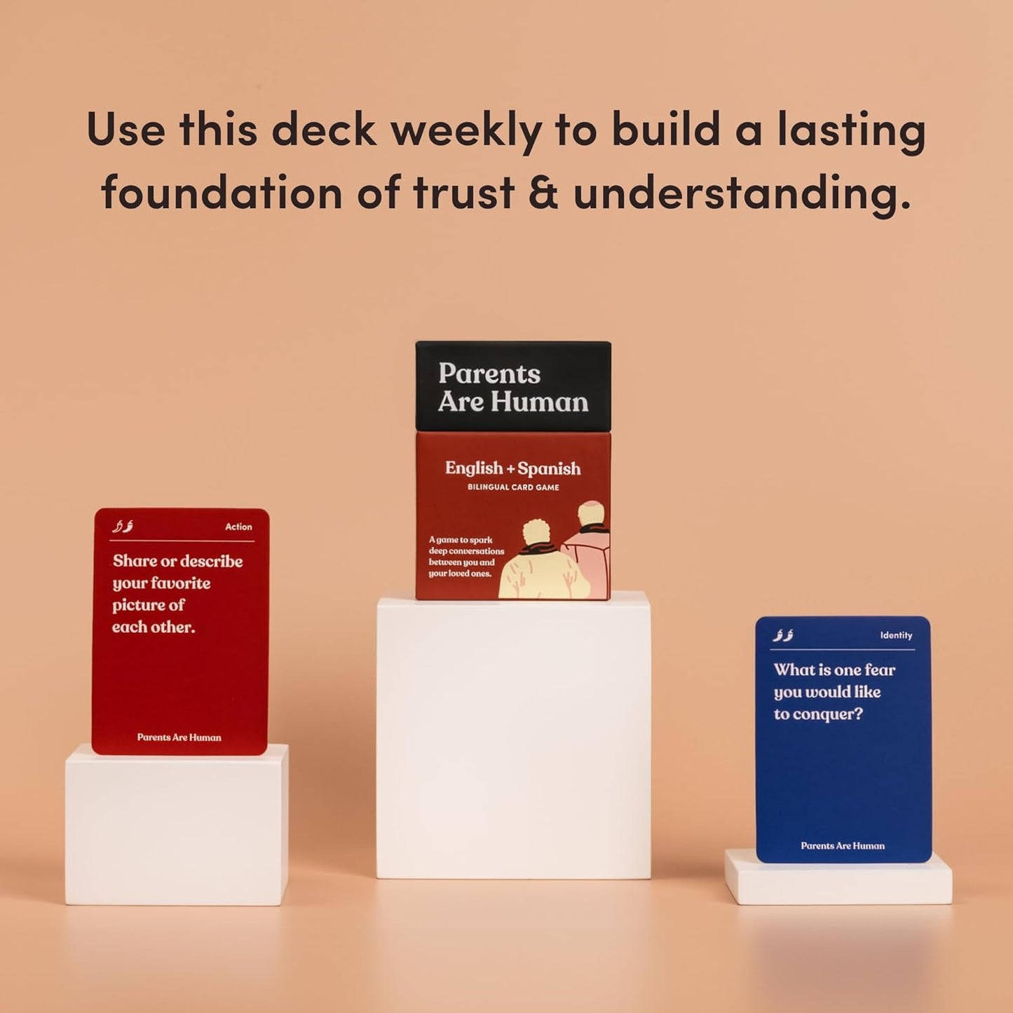 Parents Are Human, Relationship Cards, Get to Know Each Other Better, Parents, Families, Teens & Kids Relationship Building, Light & Deep Questions, 70 Questions & Activity Cards, English